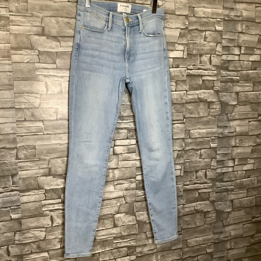 Frame Le High Light blue Skinny Jeans size 25 (W548)